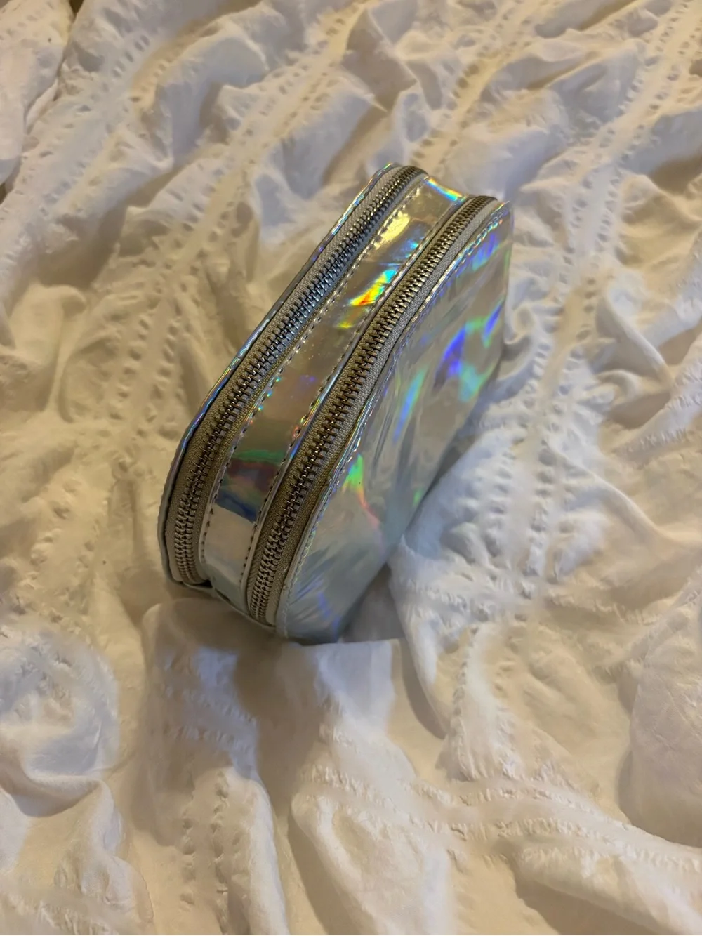 Holographic Silver Women's Cosmetic Pouch